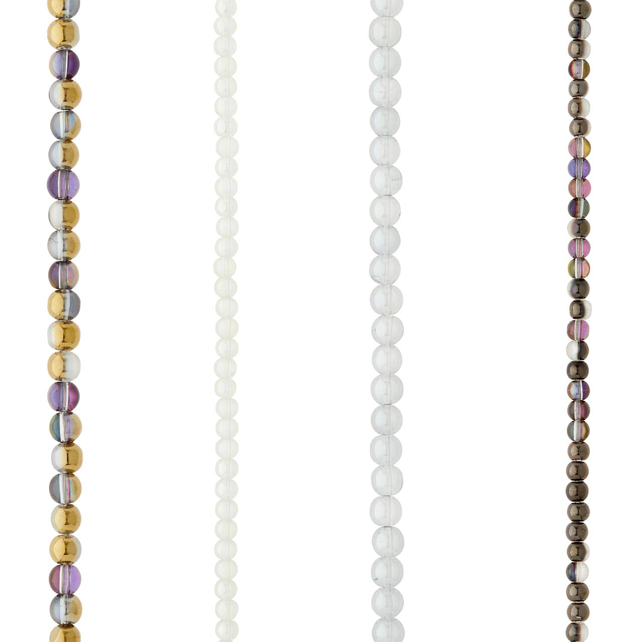 12 Pack: Multicolored Glass Round Beads by Bead Landing™